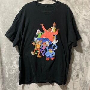 Fat Albert and the Cosby Kids Graphic T-Shirt‎ Mens Black Short Sleeve Retro XXL